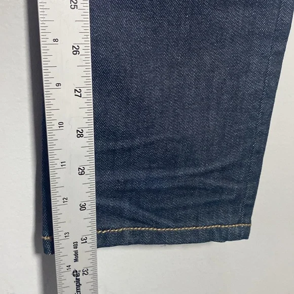 MEK Avalon Cigarette Jeans NWT Women's 29 Dark Blue Denim Embroidered Low Rise - Picture 16 of 17